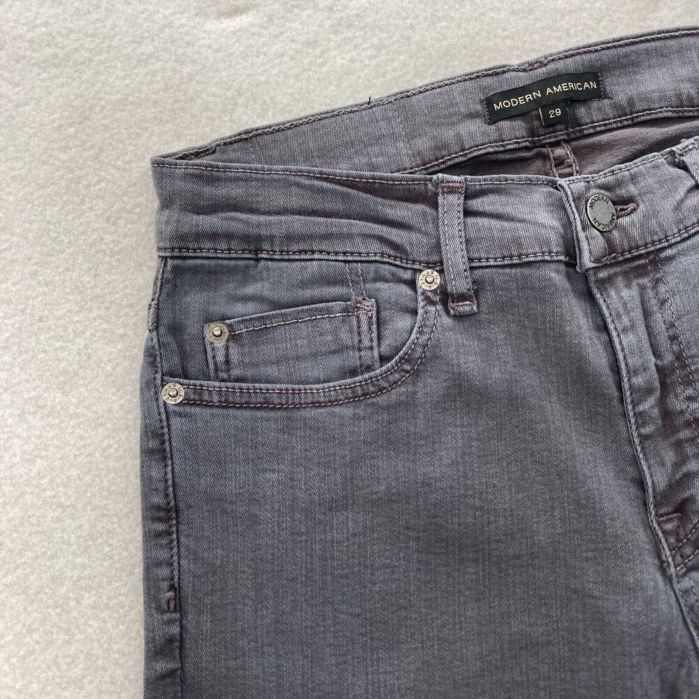 Modern American‎ Lexington Slim Jeans Mens 29x32 Storm Wash Gray Denim Stretch - Picture 3 of 14